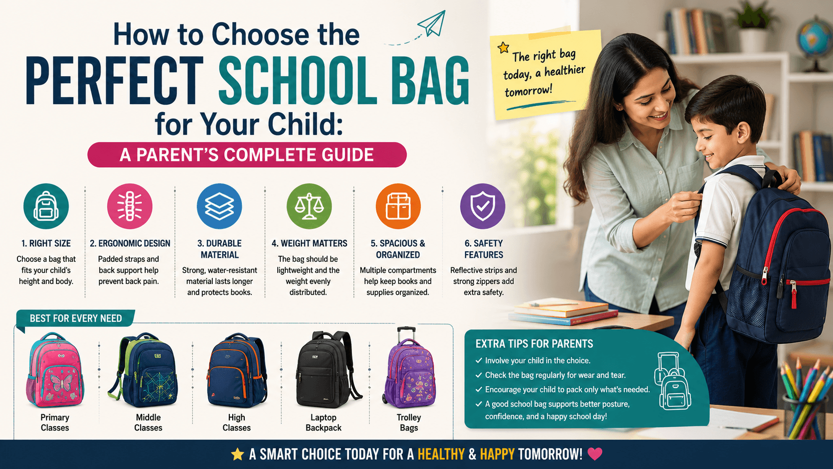 How to Choose the Perfect School Bag for Your Child: A Parent’s Complete Guide